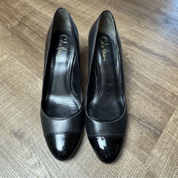 Cole Haan |‎ Nike Air Black Leather Heels - Picture 1 of 7